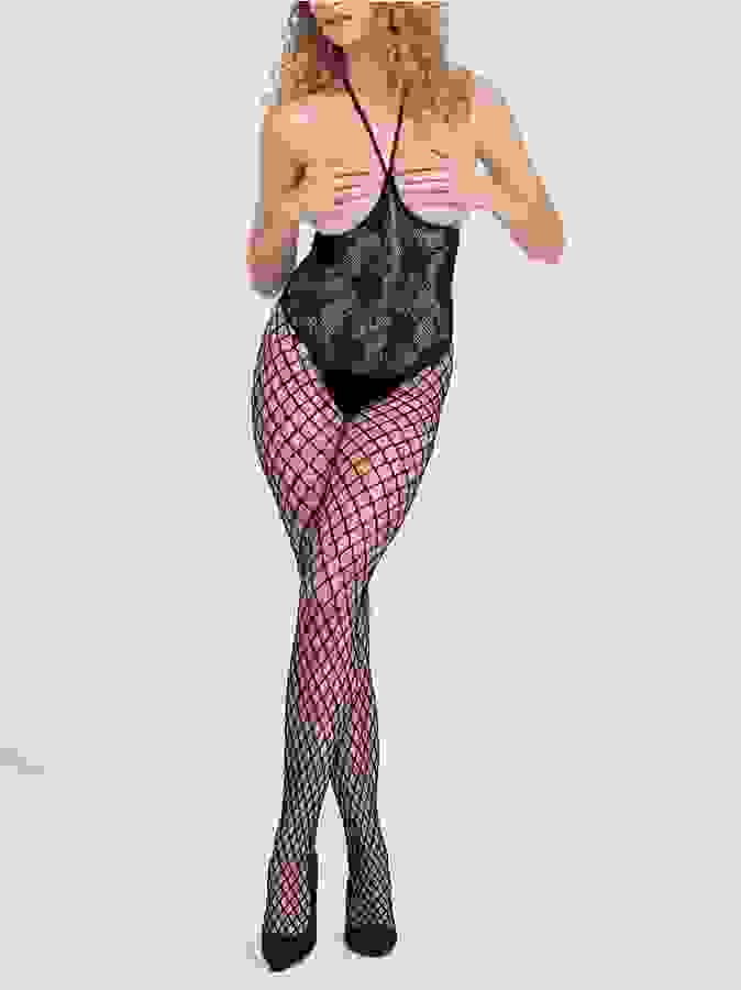 Lovehoney Treasure Chest Fishnet Bodystocking, Black, hi-res